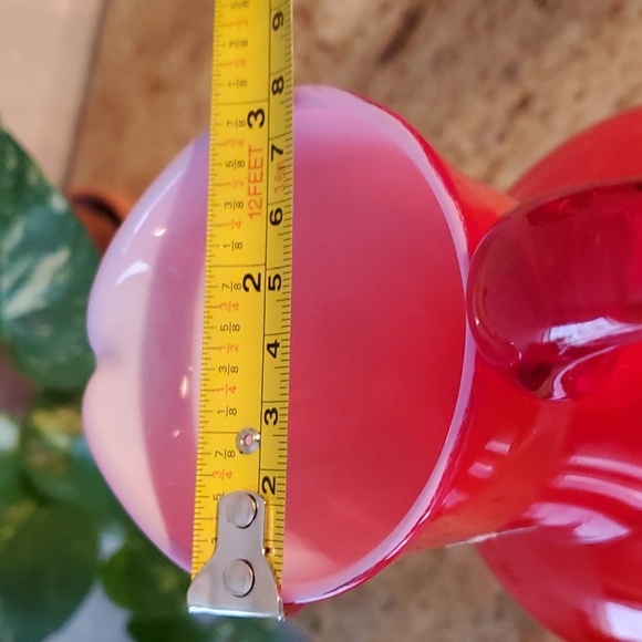 Zabkowice red glass vase - Picture 13 of 14